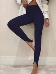 Ribbed Mid Waist Leggings - Angel's Dream