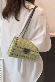 Studded PU Leather Crossbody Bag - Angel's Dream