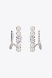 Synthetic Pearl 925 Sterling Silver Earrings - Angel's Dream