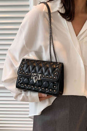 Studded PU Leather Crossbody Bag - Angel's Dream