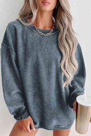 Round Neck Dropped Shoulder Sweatshirt - Angel's Dream