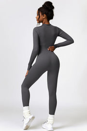 Half Zip Long Sleeve Active Jumpsuit - Angel's Dream