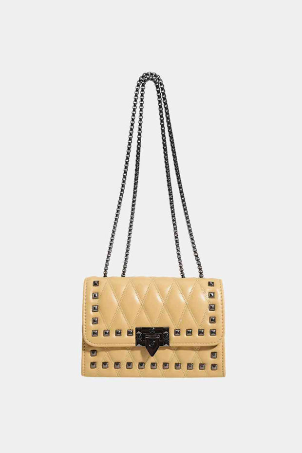 Studded PU Leather Crossbody Bag - Angel's Dream