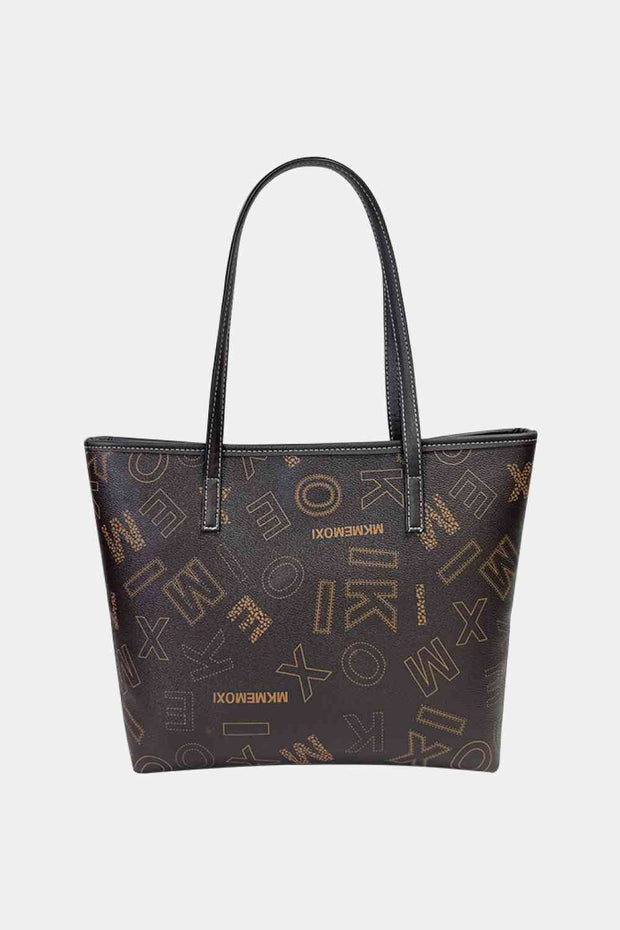 Printed PU Leather Tote Bag - Angel's Dream