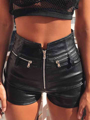 Full Size Zip-Up Shorts with Pocket - Angel's Dream