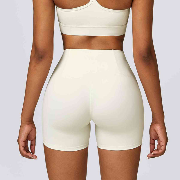 Wide Waistband Slim Fit Sports Shorts - Angel's Dream