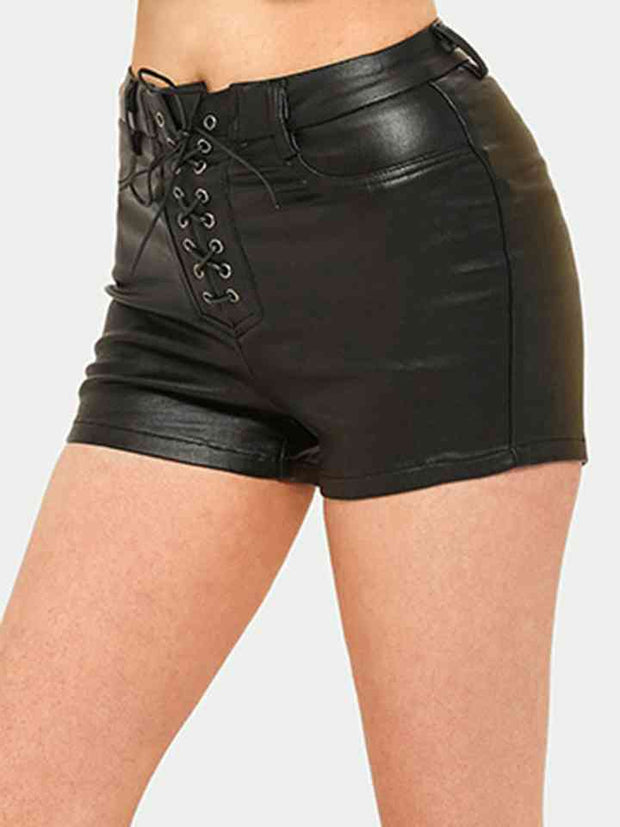 Full Size Lace-Up Shorts - Angel's Dream