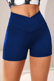 Wide Waistband Active Shorts with Pocket - Angel's Dream