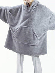 Long Sleeve Pocketed Hooded Lounge Top - Angel's Dream