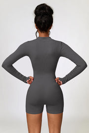 Half Zip Long Sleeve Active Romper - Angel's Dream