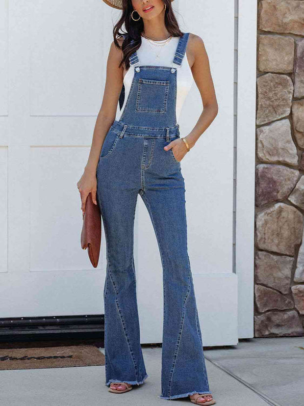 Raw Hem Denim Overall - Angel's Dream