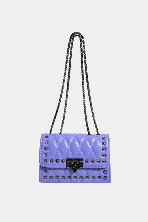 Studded PU Leather Crossbody Bag - Angel's Dream