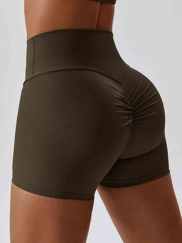 Wide Waistband Slim Fit Sports Shorts - Angel's Dream