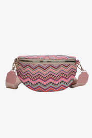 Adored Chevron Straw Sling Bag - Angel's Dream