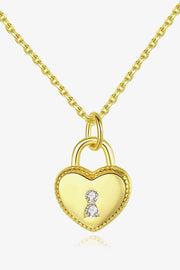 Heart Lock Pendant 925 Sterling Silver Necklace - Angel's Dream