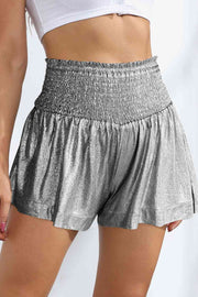 Glitter Smocked High-Waist Shorts - Angel's Dream