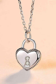 Heart Lock Pendant 925 Sterling Silver Necklace - Angel's Dream