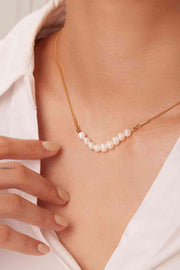 18K Gold-Plated Freshwater Pearl Necklace - Angel's Dream